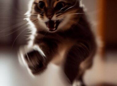Katze rennt wie verrückt durch die Wohnung